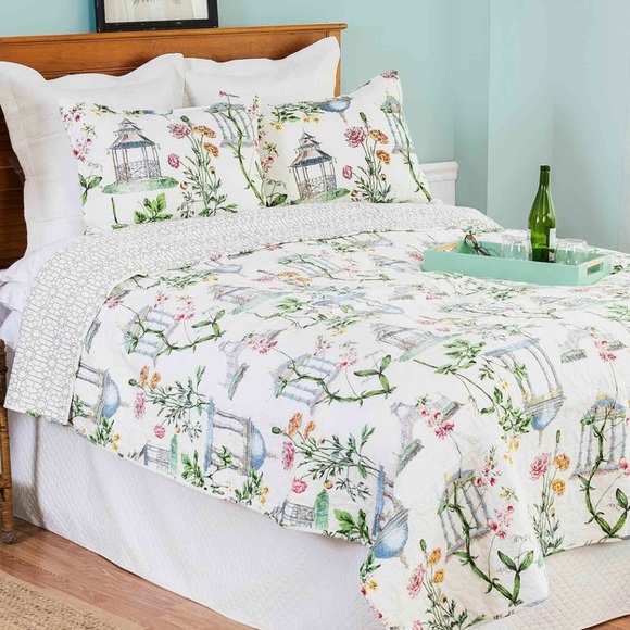 Vintage Colonial Williamsburg Garden Folly Quilt King - Brand New W Tags - Picture 12 of 13